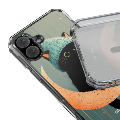 Cat Sits Dreaming iPhone Case - Impact
