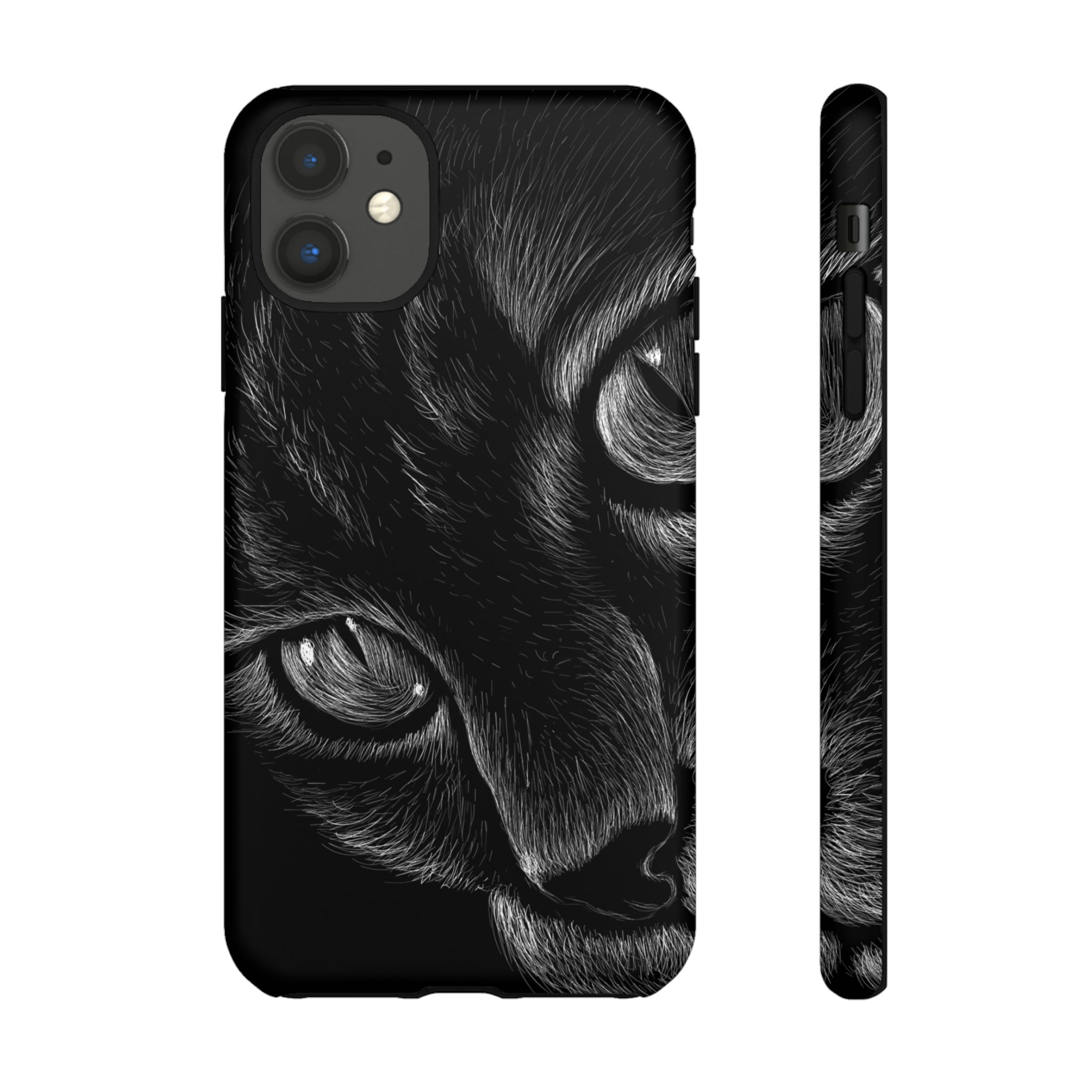 Pencil Drawing Cat - Protective Phone Case