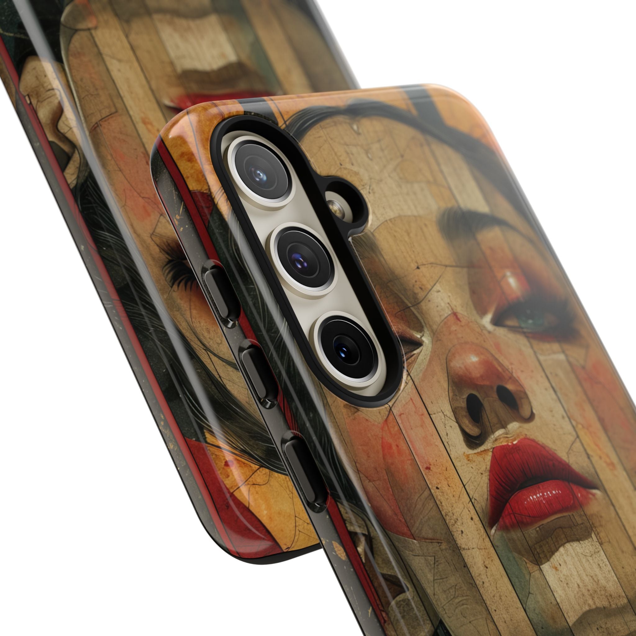 Bold Art Deco Portrait - Tough Samsung S24 Phone Case