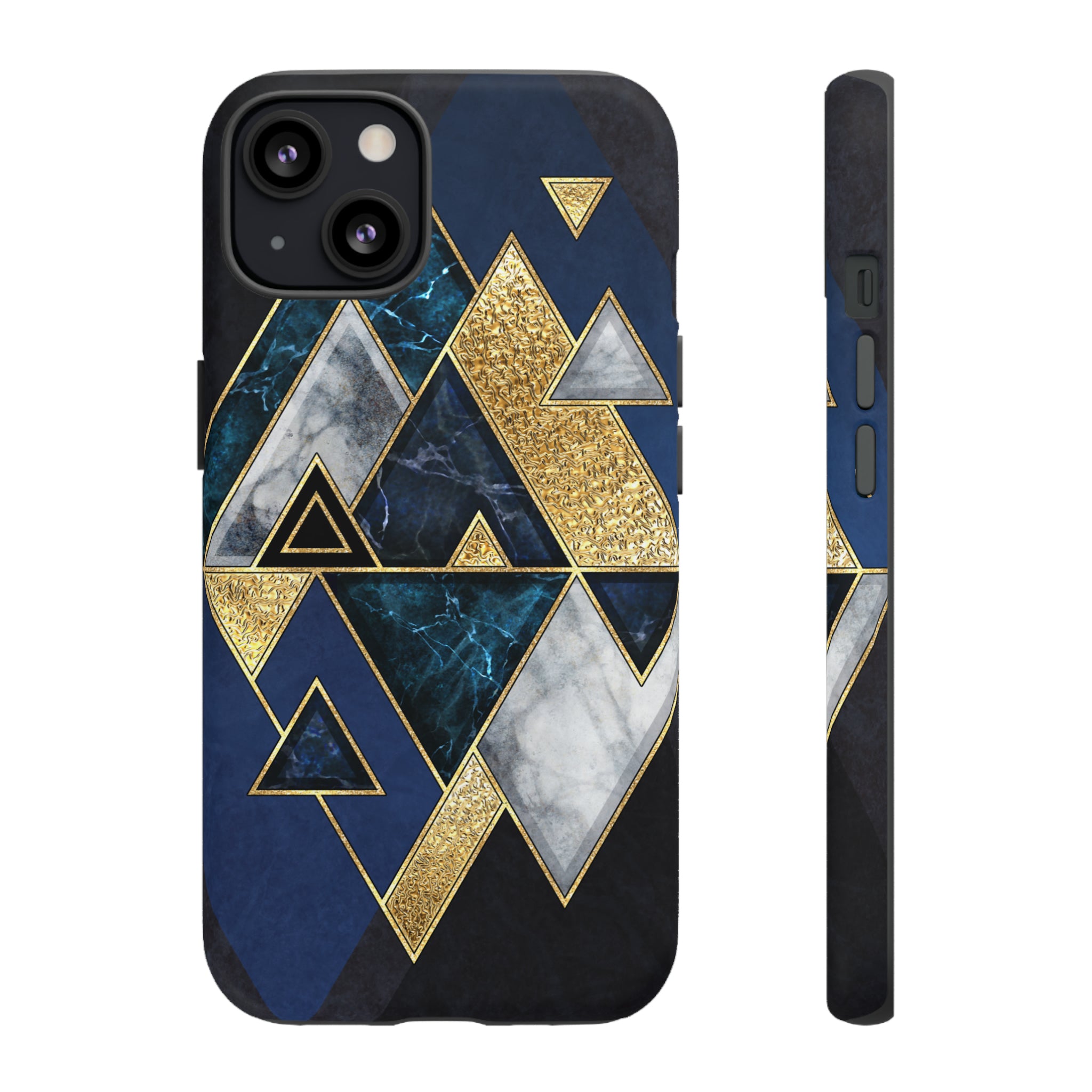 Dark Blue Geometric - Protective Phone Case