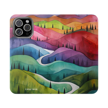 Valkoinen polku - iPhone 16 Max -lompakkokotelo