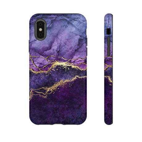 Purple Blue Marble - Protective Phone Case