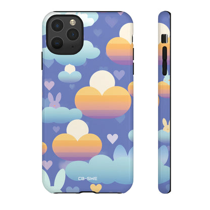Bunnies Dance Among Clouds - iPhone Case