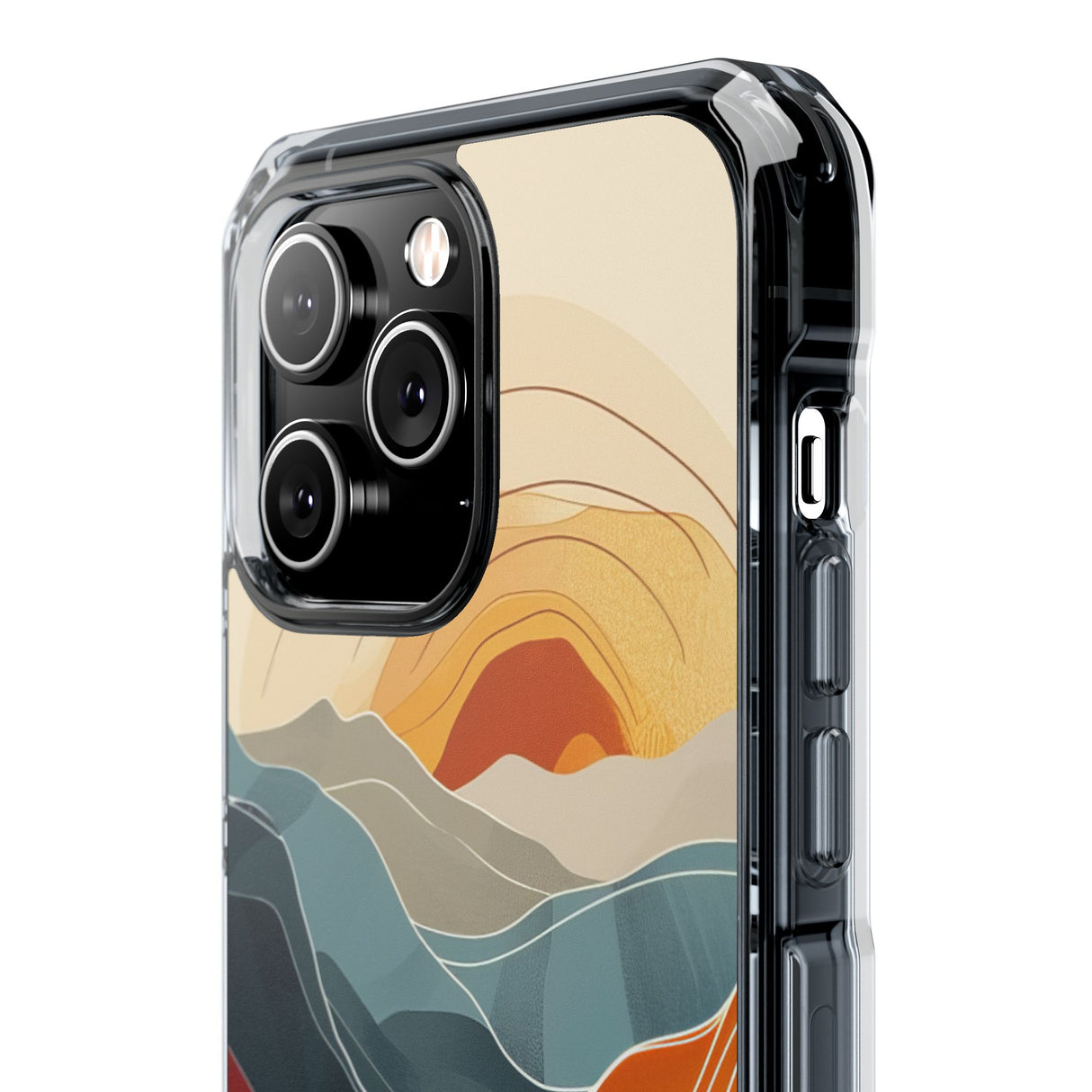 Sunset Waves - Phone Case for iPhone (Clear Impact - Magnetic)