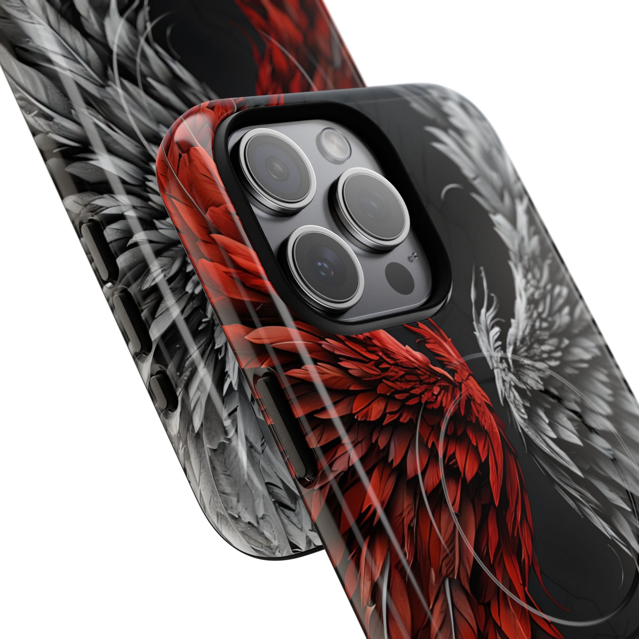 Crimson White Wings iPhone 15 Pro Max Case - Tough+