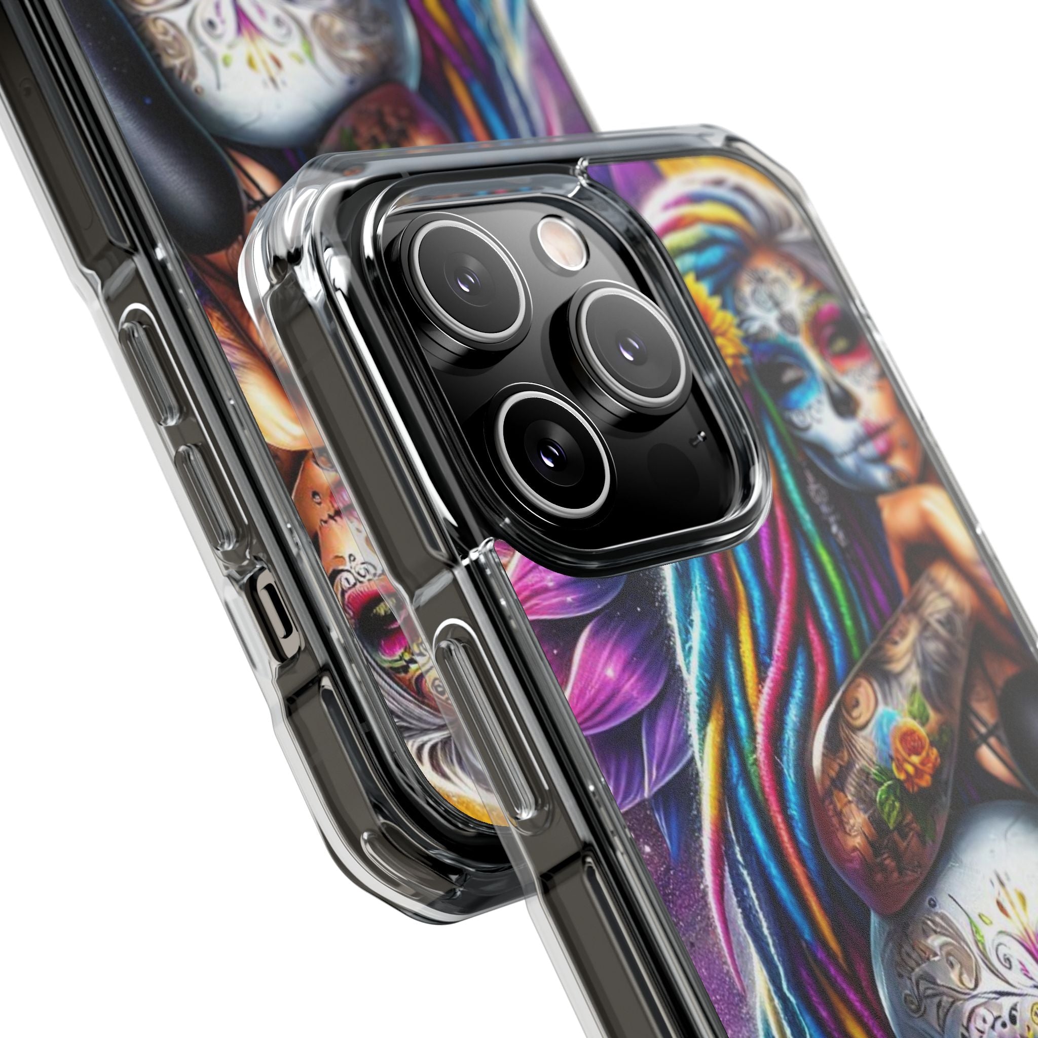 Sunflower Skull Glow iPhone 14 Pro Case - Impact