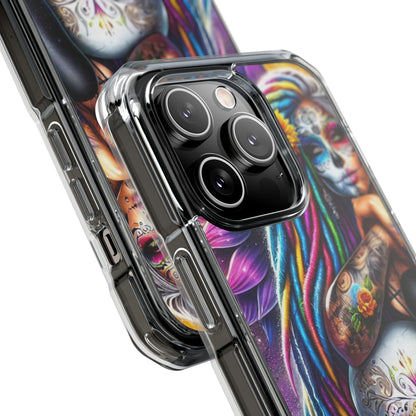 Sunflower Skull Glow iPhone 14 Pro Case - Impact