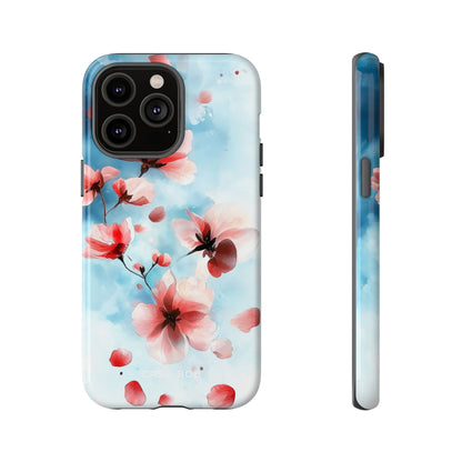 Pink Blossom Drift iPhone 14 Pro Max Case - Tough