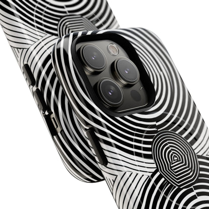 Monochrome Spiral Motion iPhone 14 - Tough+