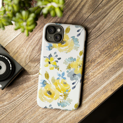 Yellow Floral - Protective Phone Case