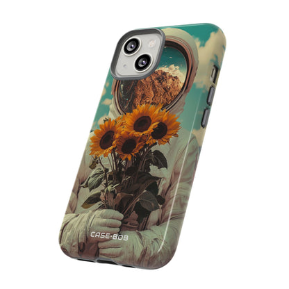 Sunflower Astronaut iPhone 14 Case - Tough