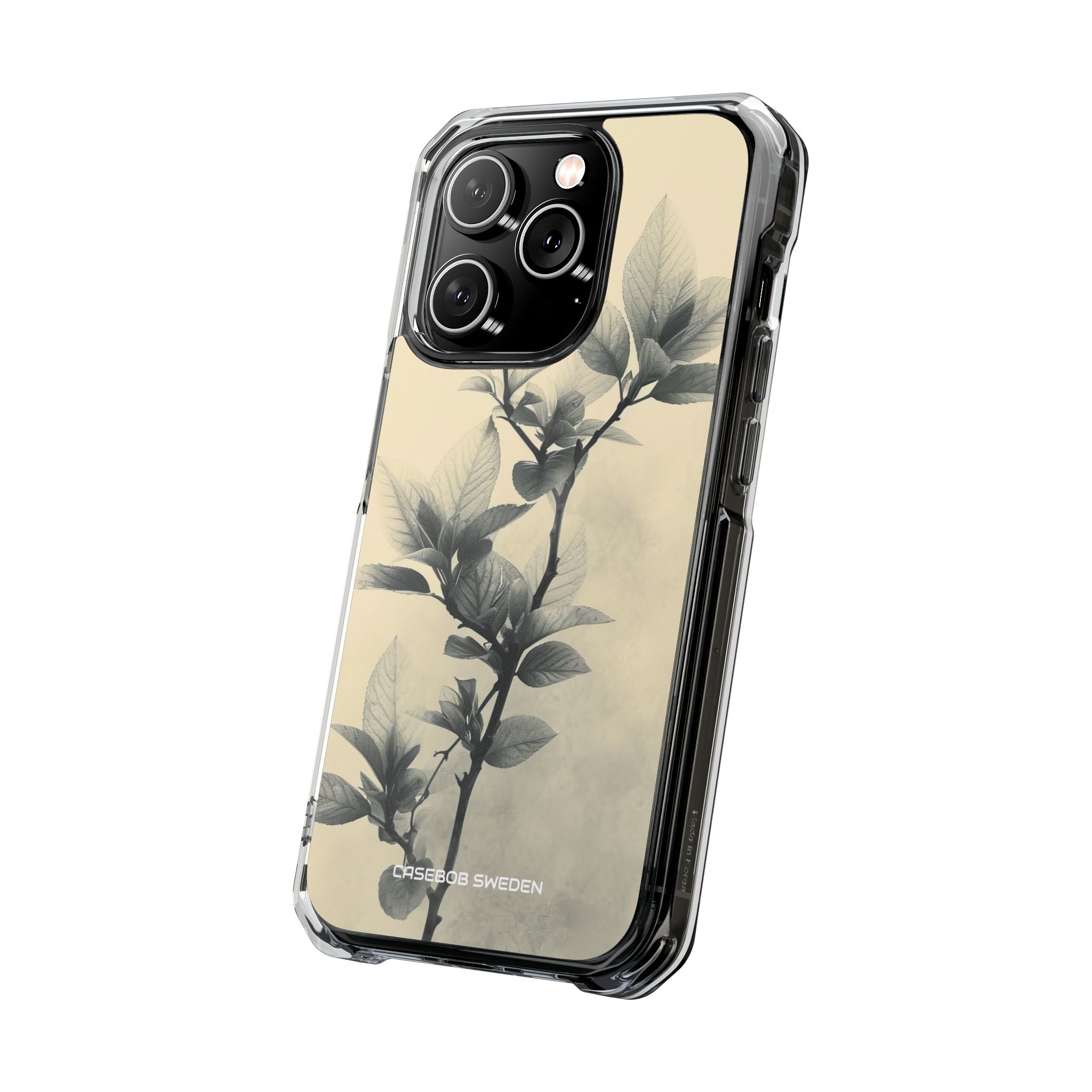 Beige Branch Art - Clear Impact iPhone 14 Phone Case