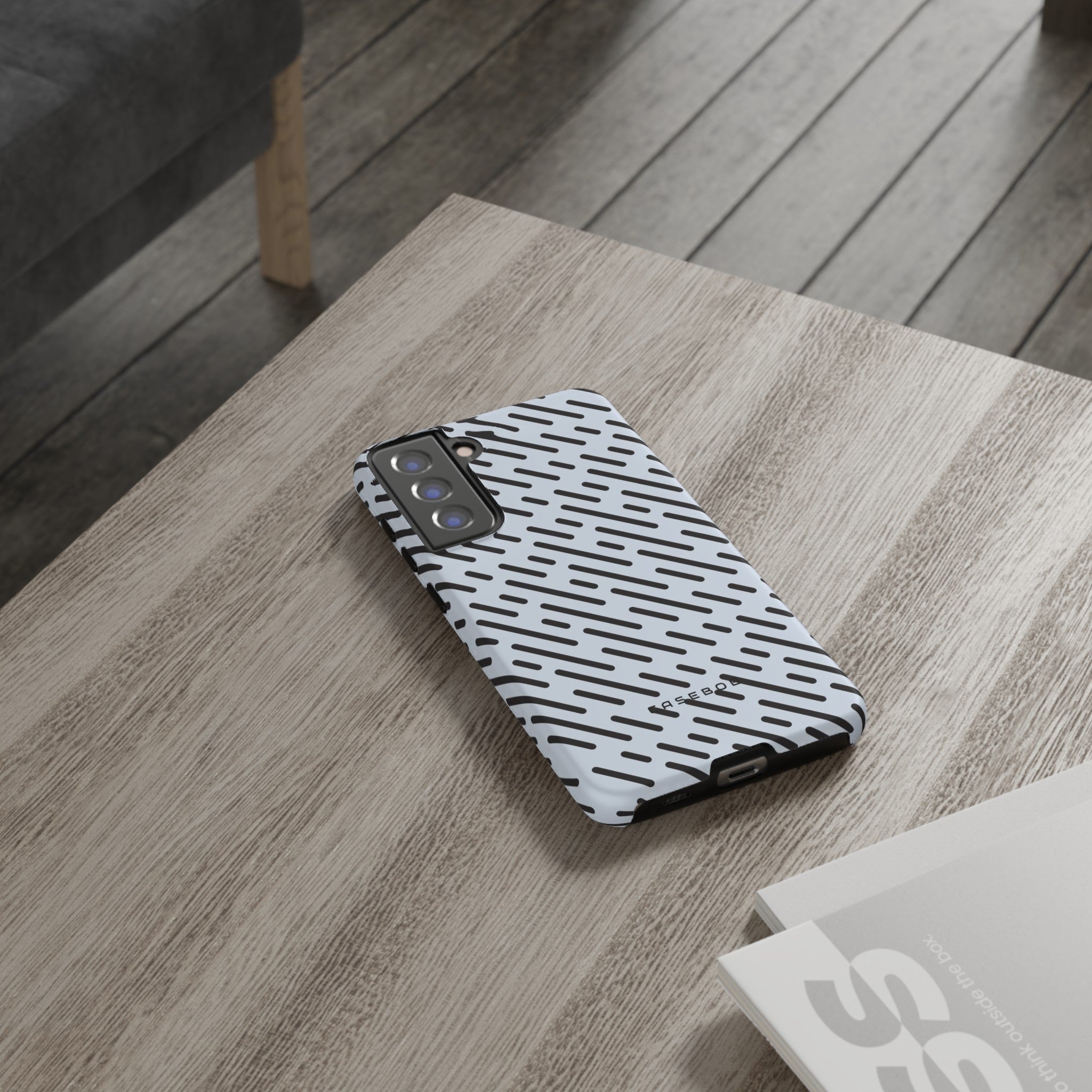 Monochrome Dash - Protective Phone Case