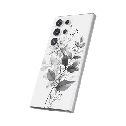 Monochrome Floral Elegance Samsung S23 - Flexi Phone Case