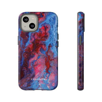 Deep Red Ink Art Phone Case - Protective Phone Case