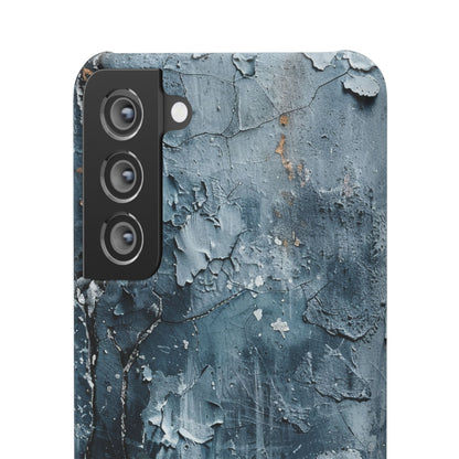 Weathered Blue Tapestry with Cracked Layers Samsung S21 - Slim Phone Case