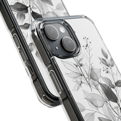 Gray Leaf Veil iPhone 15 Case - Impact