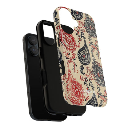 Navy Paisley Swirl iPhone 16 - Tough