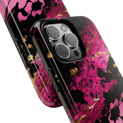 Dynamic Splatter Elegance - iPhone Case