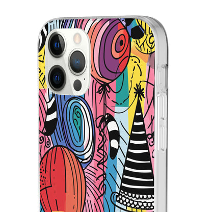 Vibrant Party Whimsy | Flexible Phone Case for iPhone