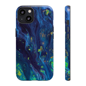 Green Opal Ink Art iPhone Case (Protective) iPhone 13 Glossy Phone Case