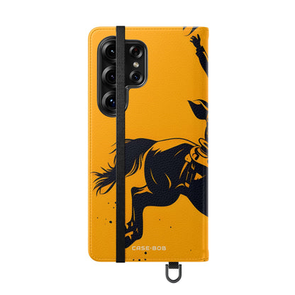 Bucking Cowboy Shadow - Samsung S25 Ultra Case - Wallet