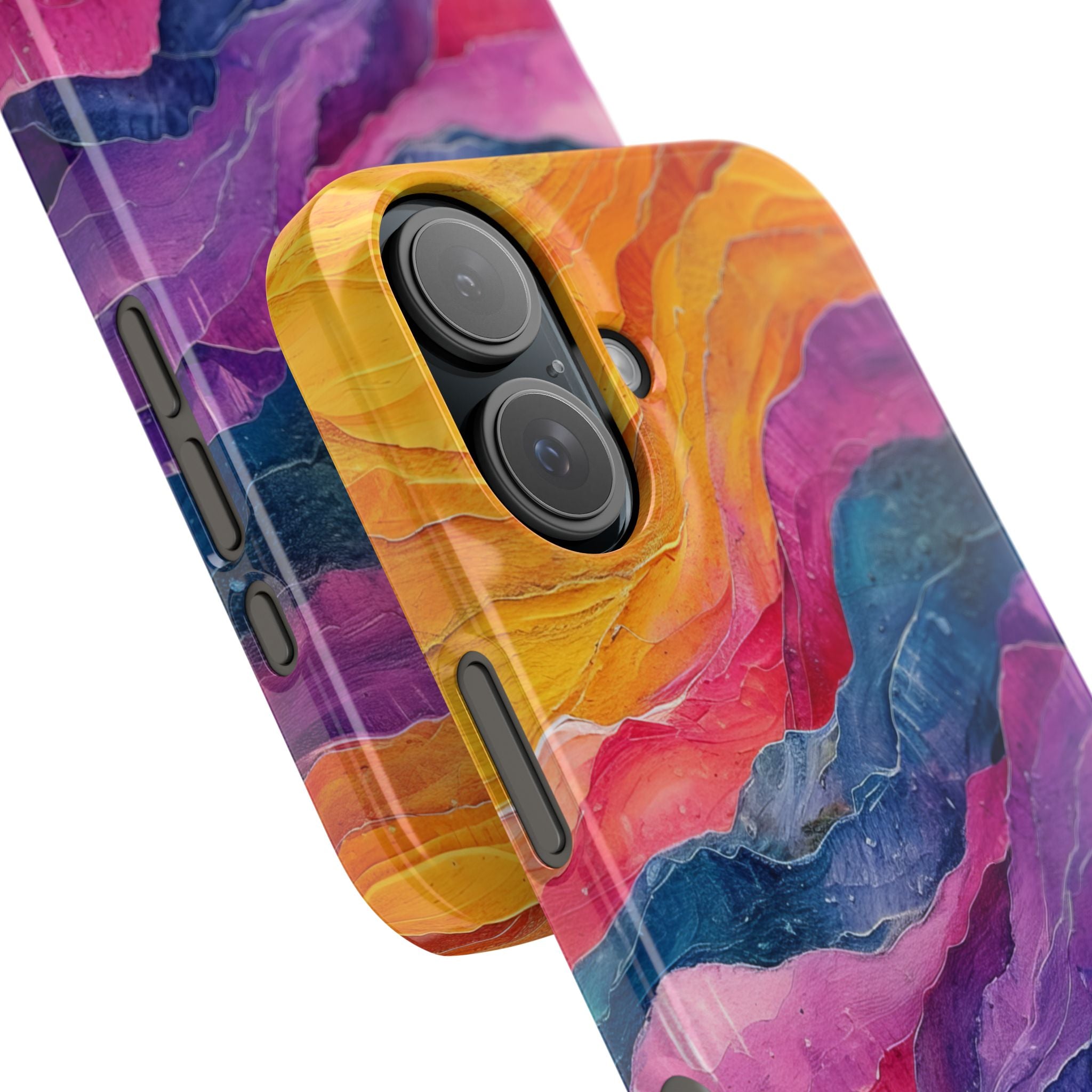 Vibrant Abstract Waves - Slim iPhone 16 Phone Case