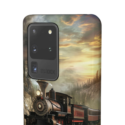 Vintage Steam Train Crossing Mountain Bridge Samsung S20 - Slim Phone Case