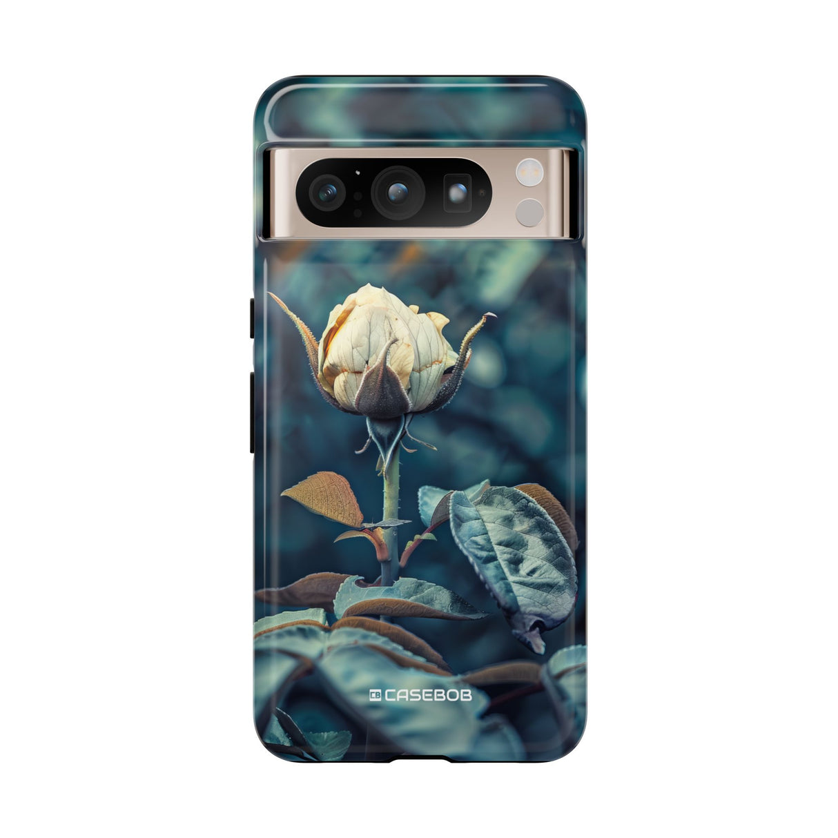 Teal Rosebud Serenade | Protective Phone Case for Google Pixel