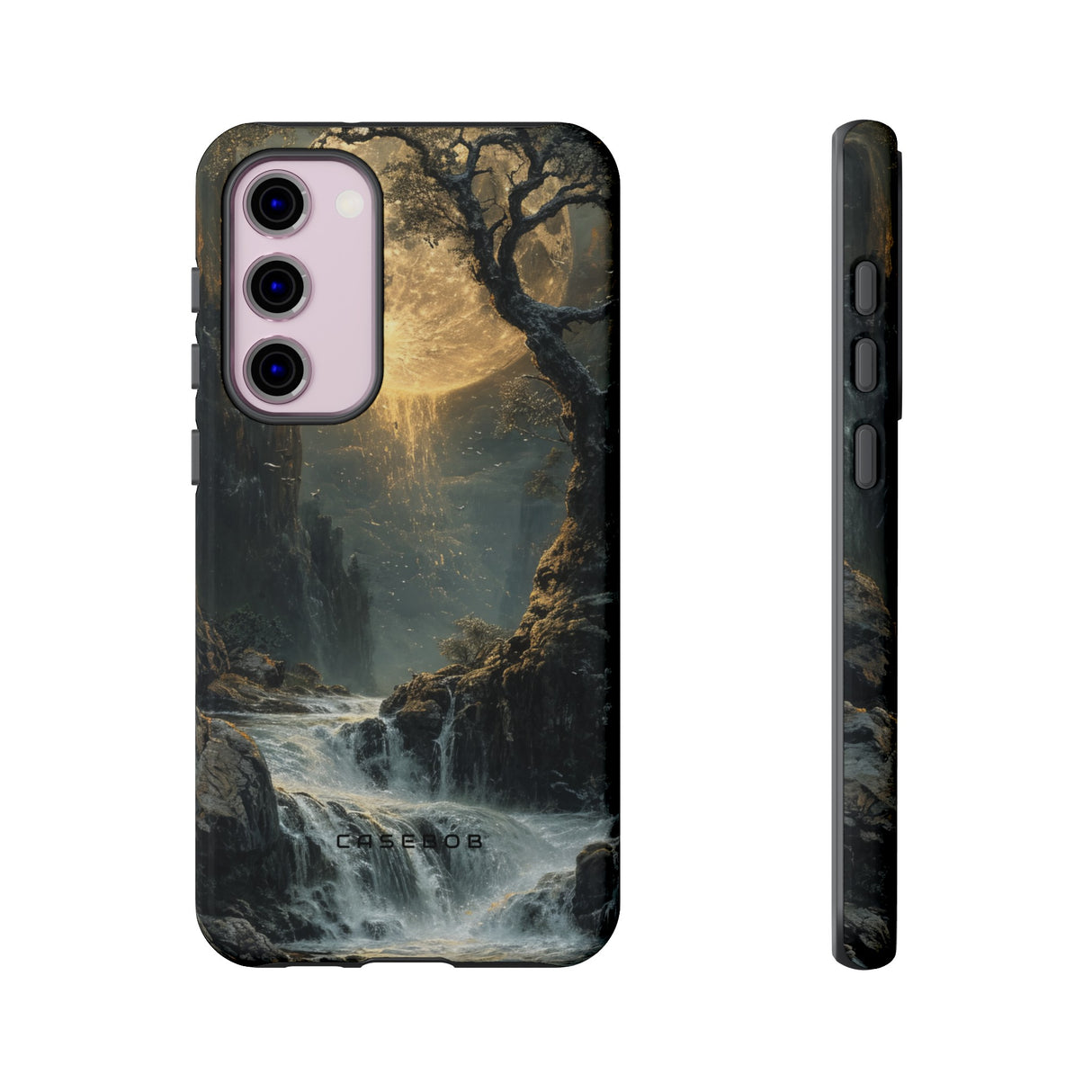 Moonlit Waterfall Silence - Protective Phone Case