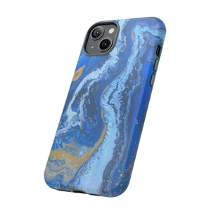 Acrylic Blue Gold - Protective Phone Case