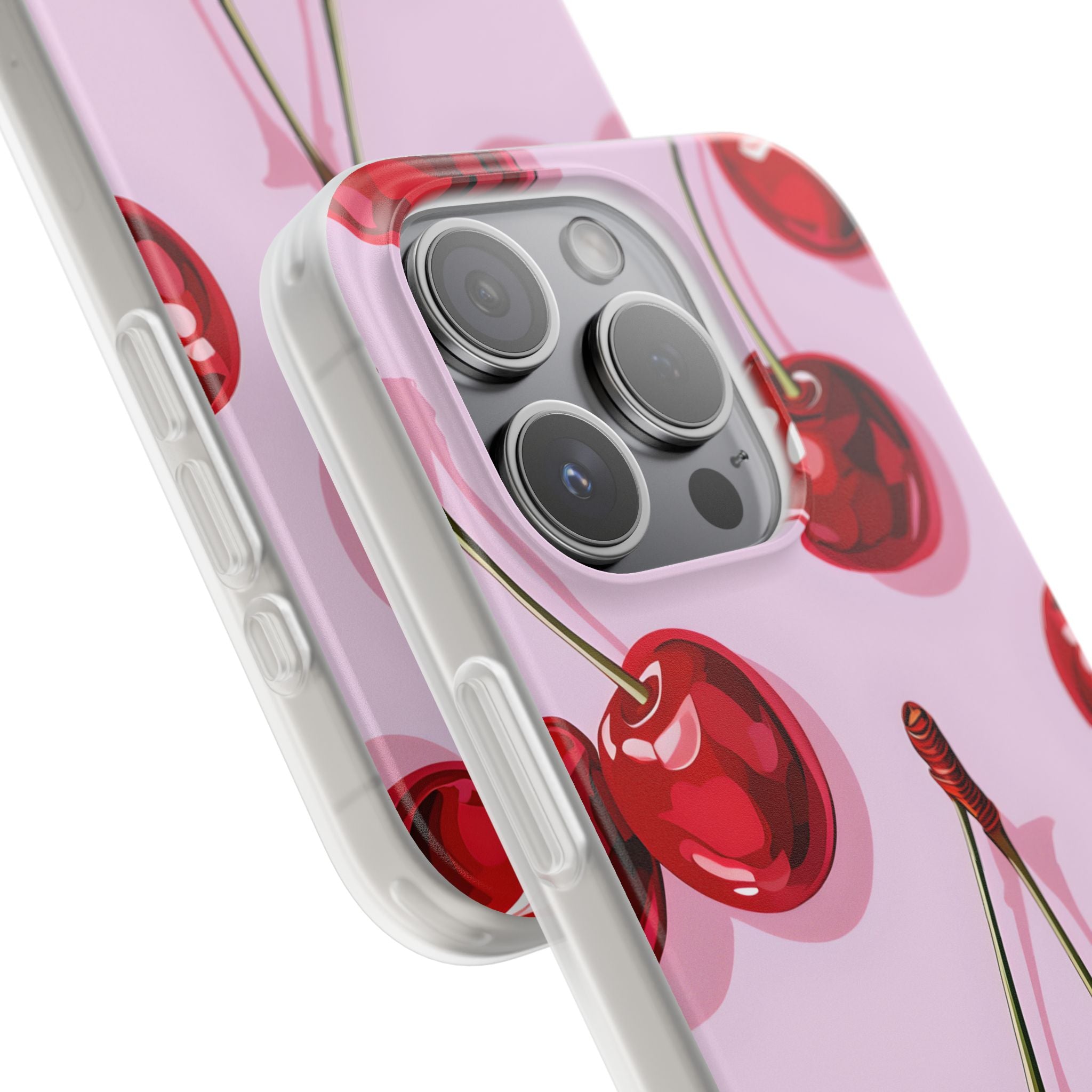 Glossy Cherry Burst iPhone 15 Pro Case - Soft