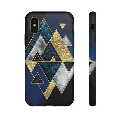 Dark Blue Geometric - Protective Phone Case