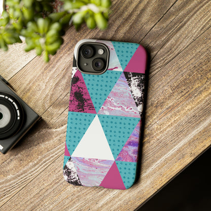 Grunge Triangles - Protective Phone Case