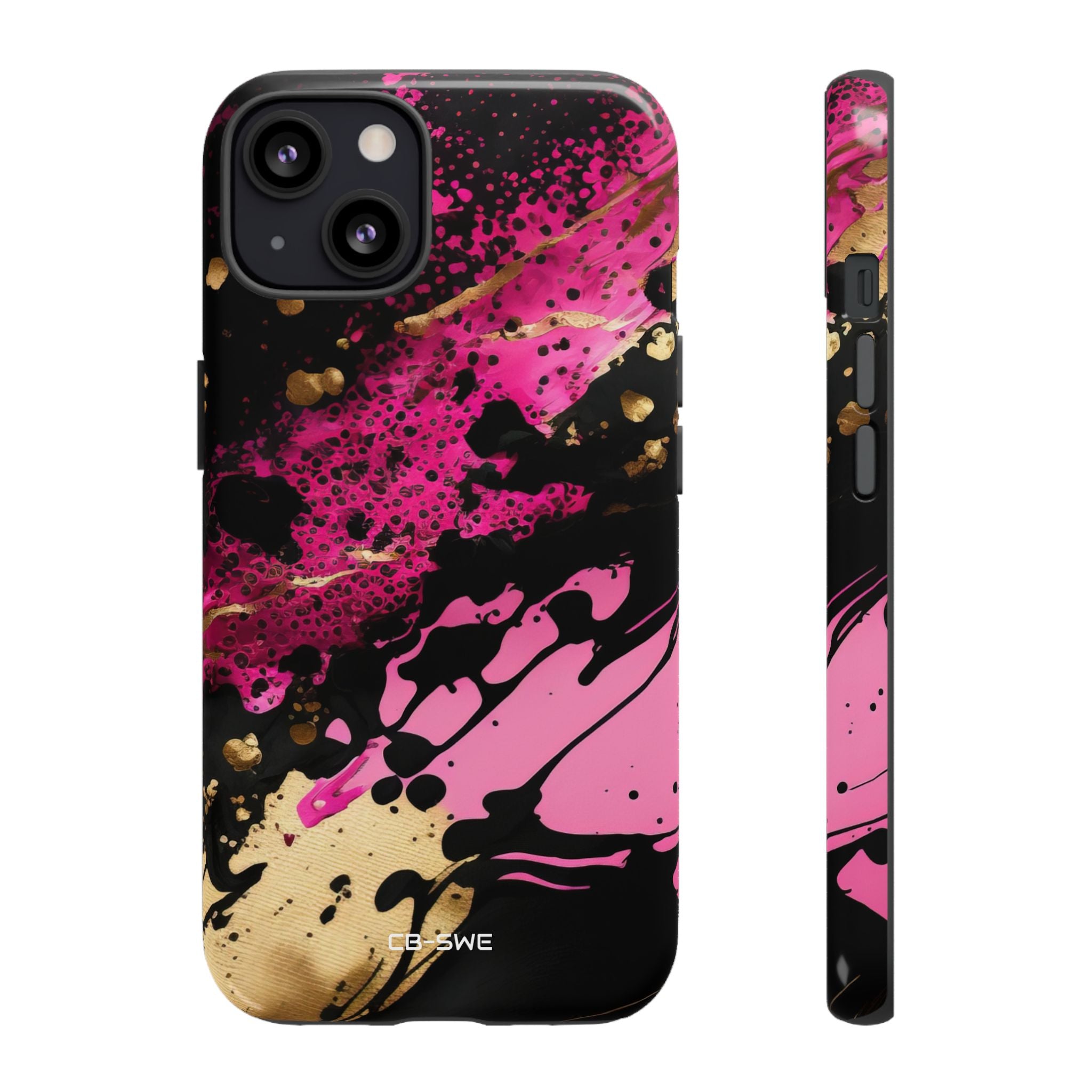 Dynamic Splatter Elegance - iPhone Case