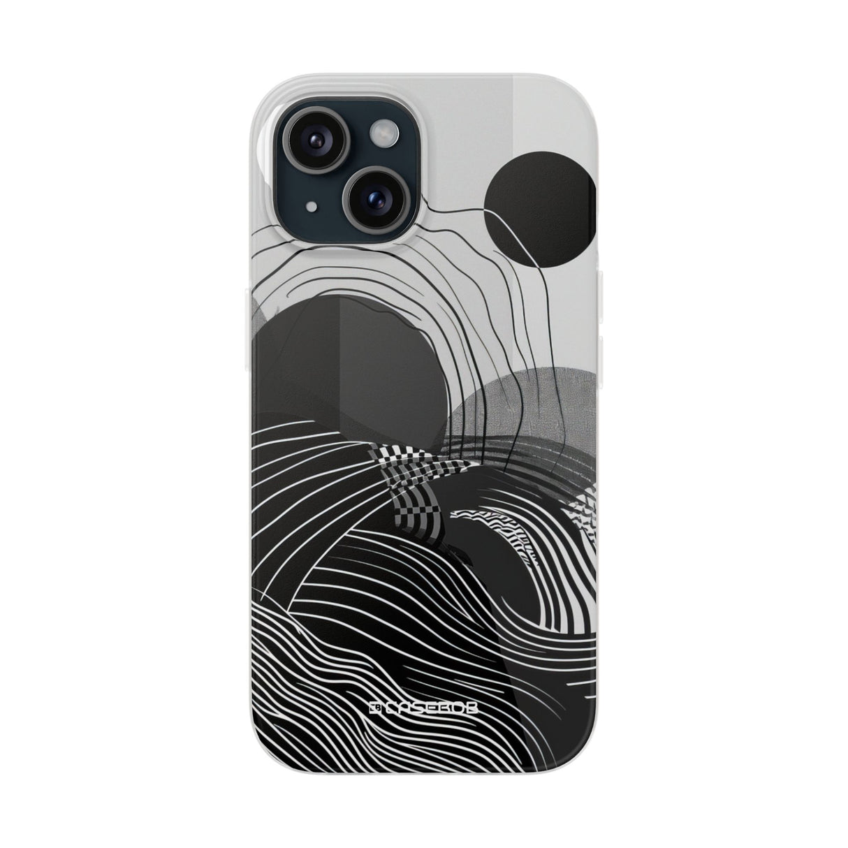 Monochrome Dynamics | Flexible Phone Case for iPhone