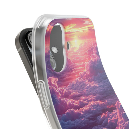 Pink Purple Clouds - Flexi iPhone 16 Phone Case