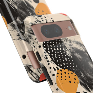 Black Dot Elegance - Protective Phone Case