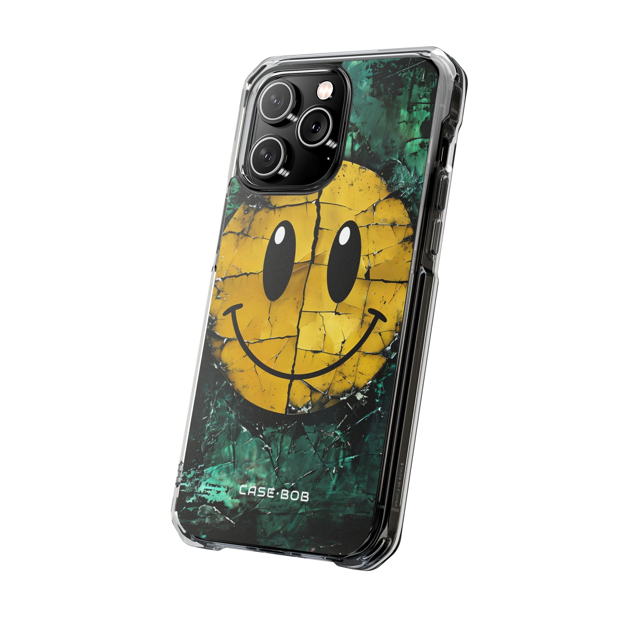Cracked Smiley iPhone 14 Pro Max Case - Impact