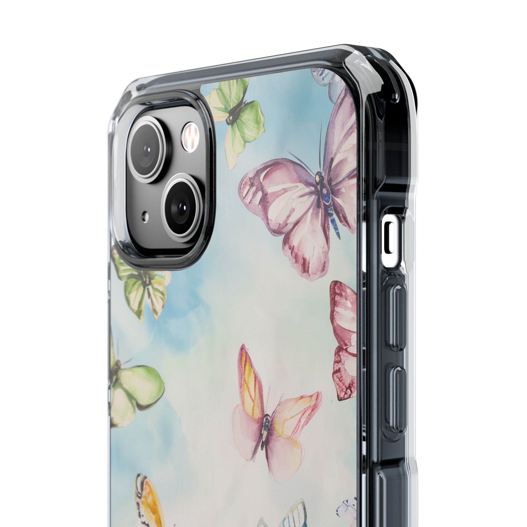 Watercolor Butterfly Bliss - Clear Impact iPhone 14 Phone Case