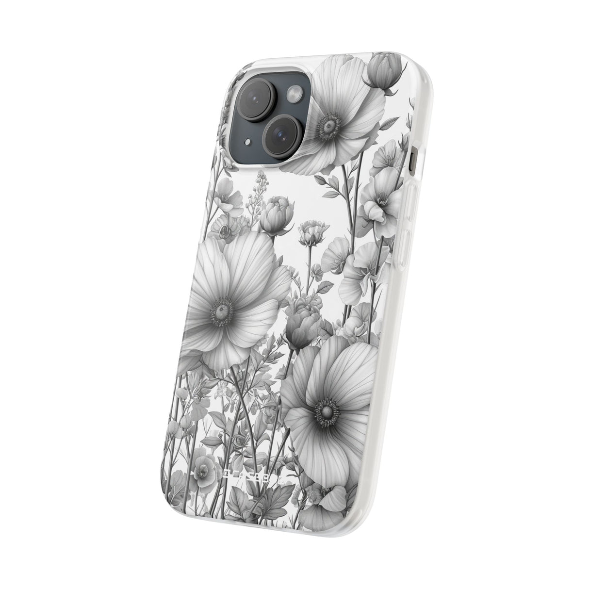 Monochrome Flora | Flexible Handyhülle für iPhone