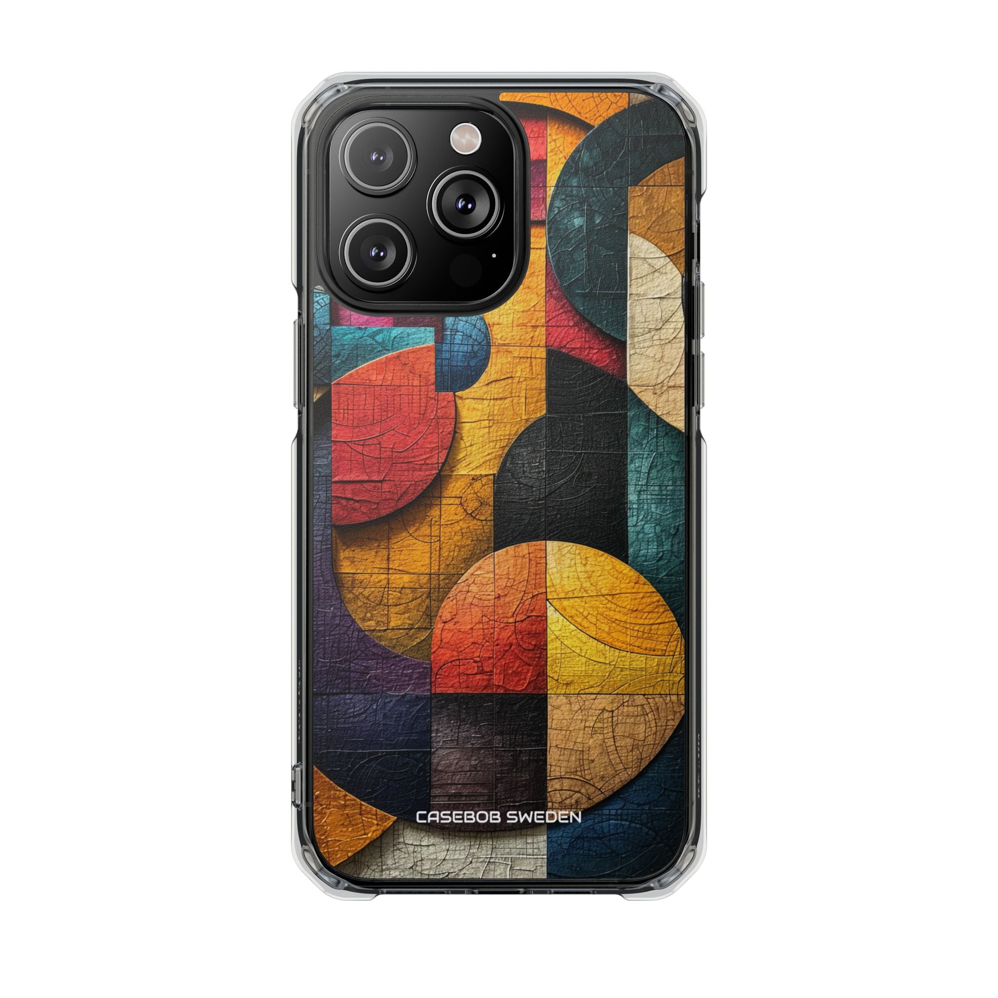 Vibrant Geometric Art - Clear Impact iPhone 14 Phone Case