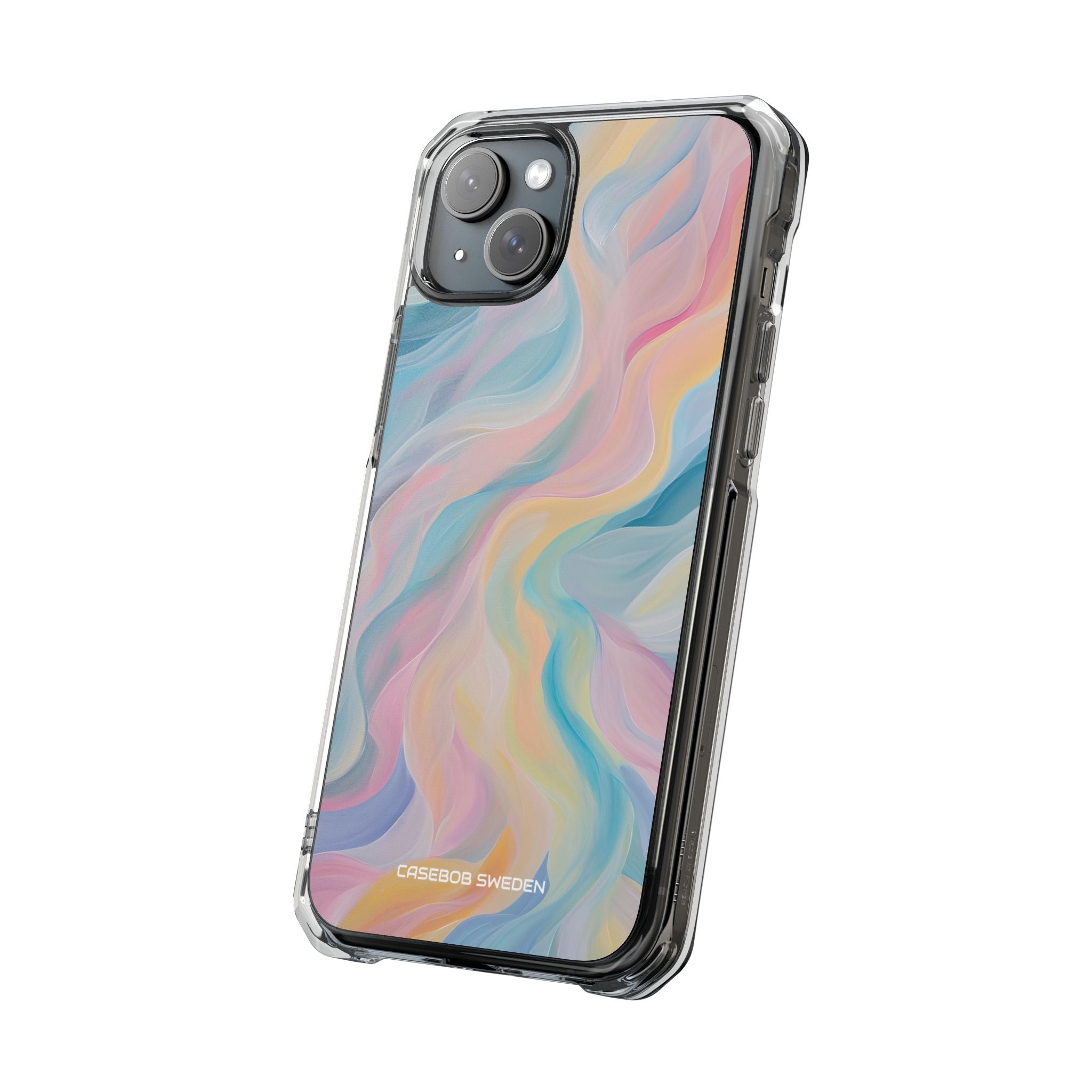 Dreamy Pastel Swirls - Clear Impact iPhone 15 Phone Case