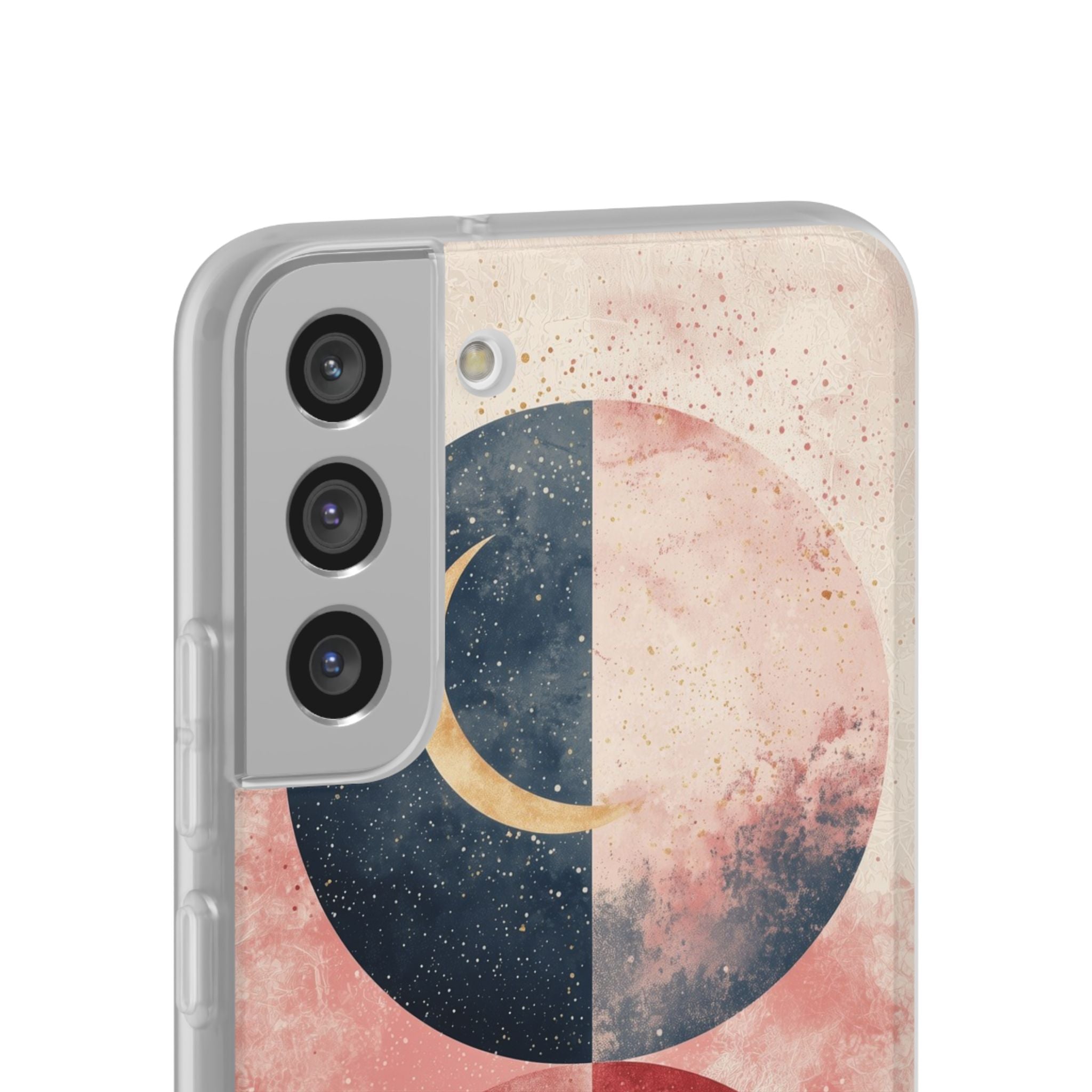 Golden Crescent Circles Samsung S22 Plus Case - Soft