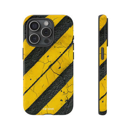 Cracked Hazard Lines - iPhone Case
