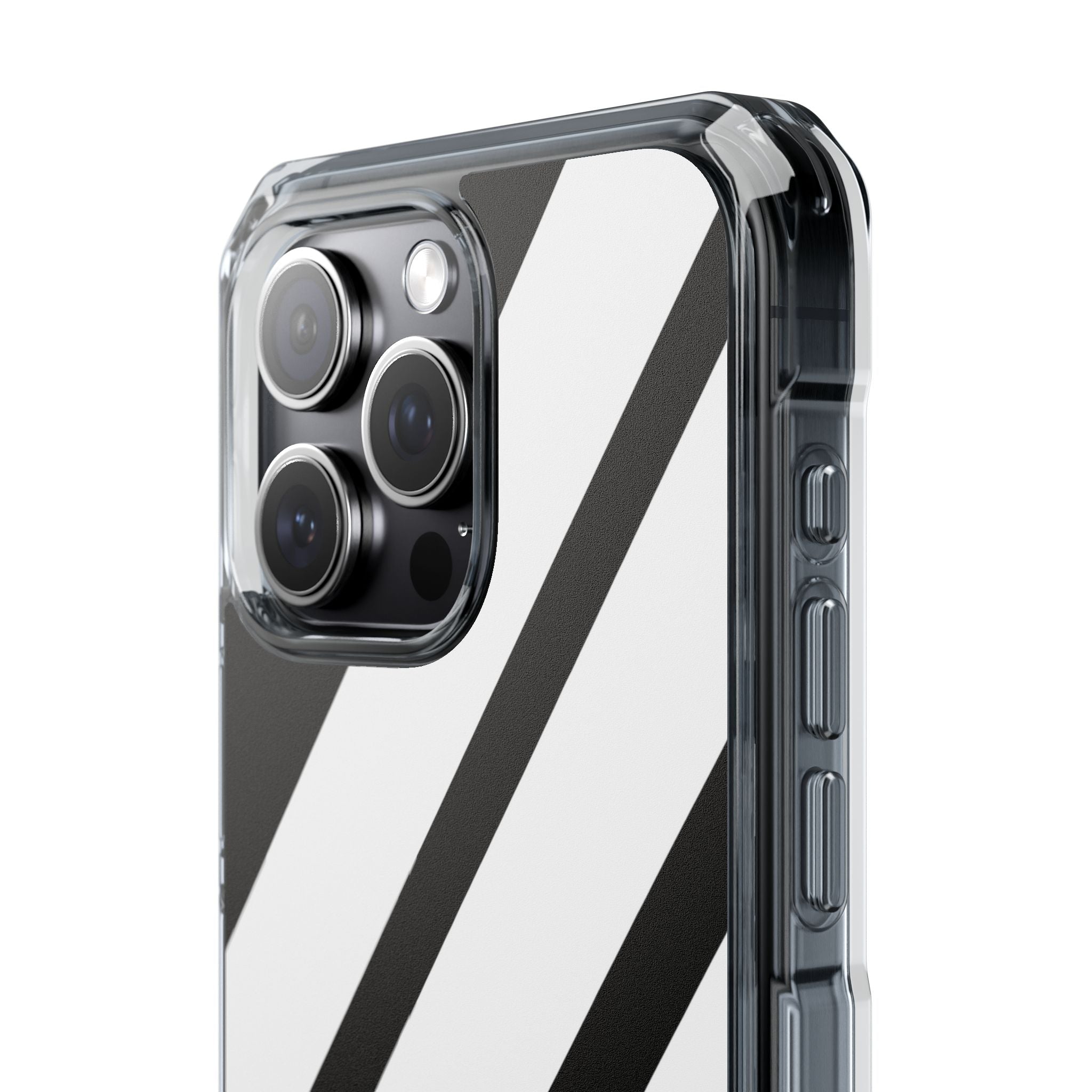 Diagonal Bands Noir iPhone 15 Pro Max Case - Impact
