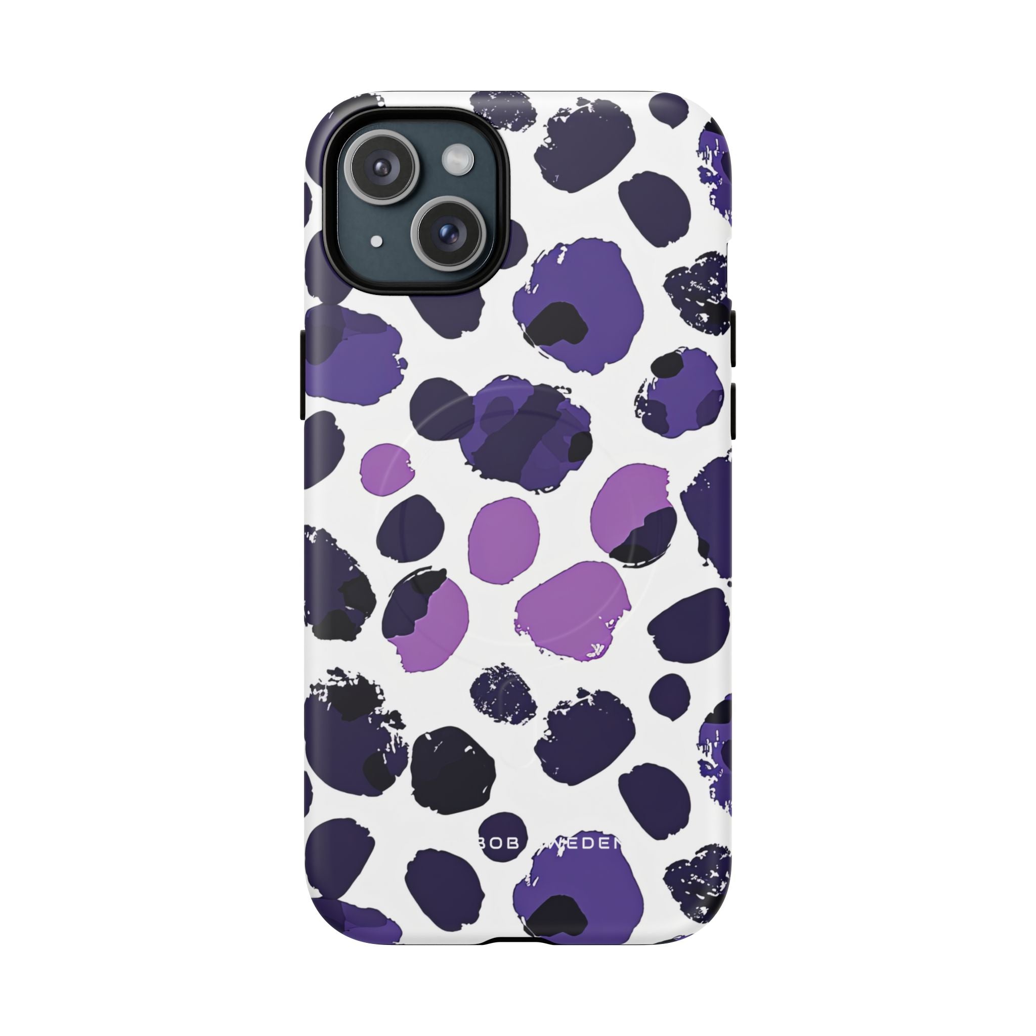 Purple Inkblots iPhone 15 | Tough+ Phone Case