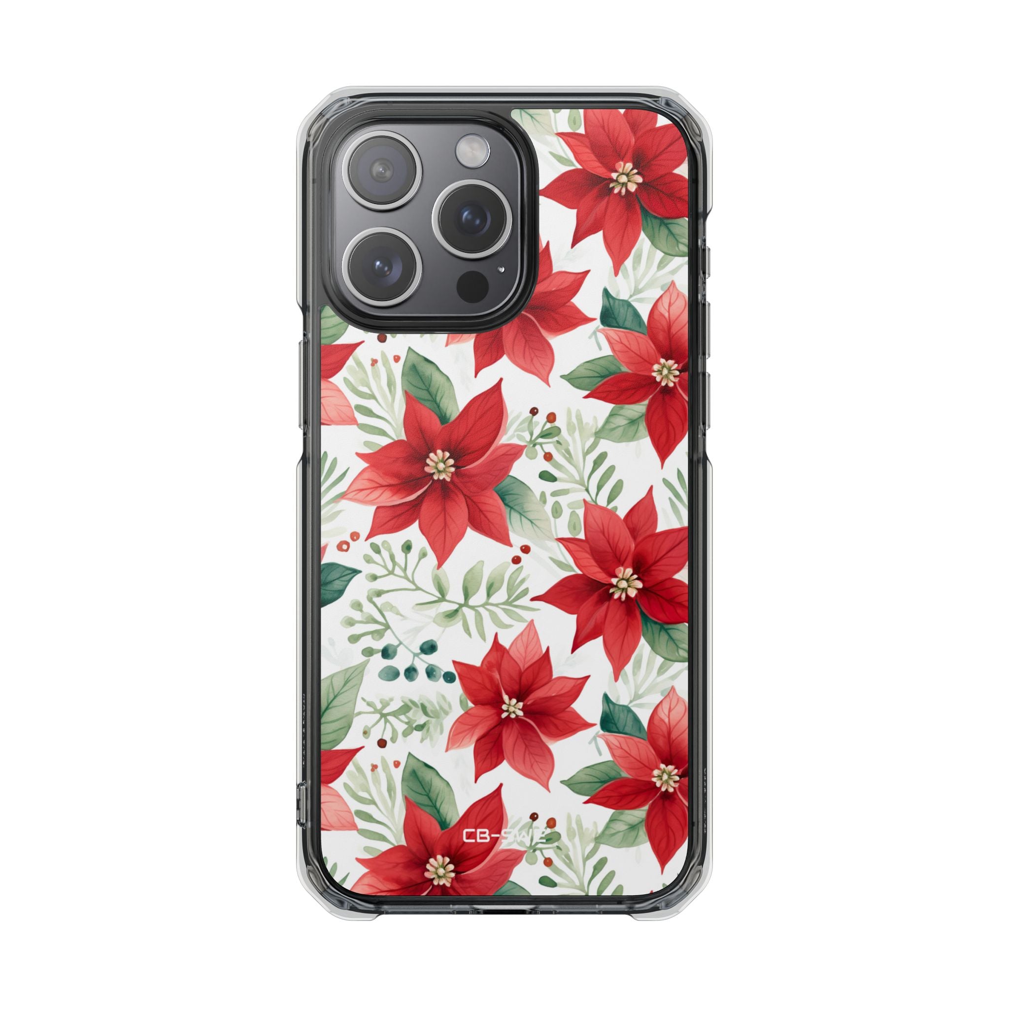 Poinsettias Bloom Bright iPhone Case - Impact