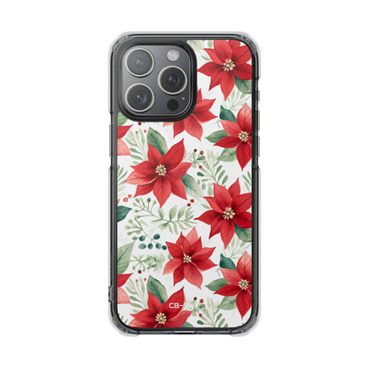 Poinsettias Bloom Bright iPhone Case - Impact