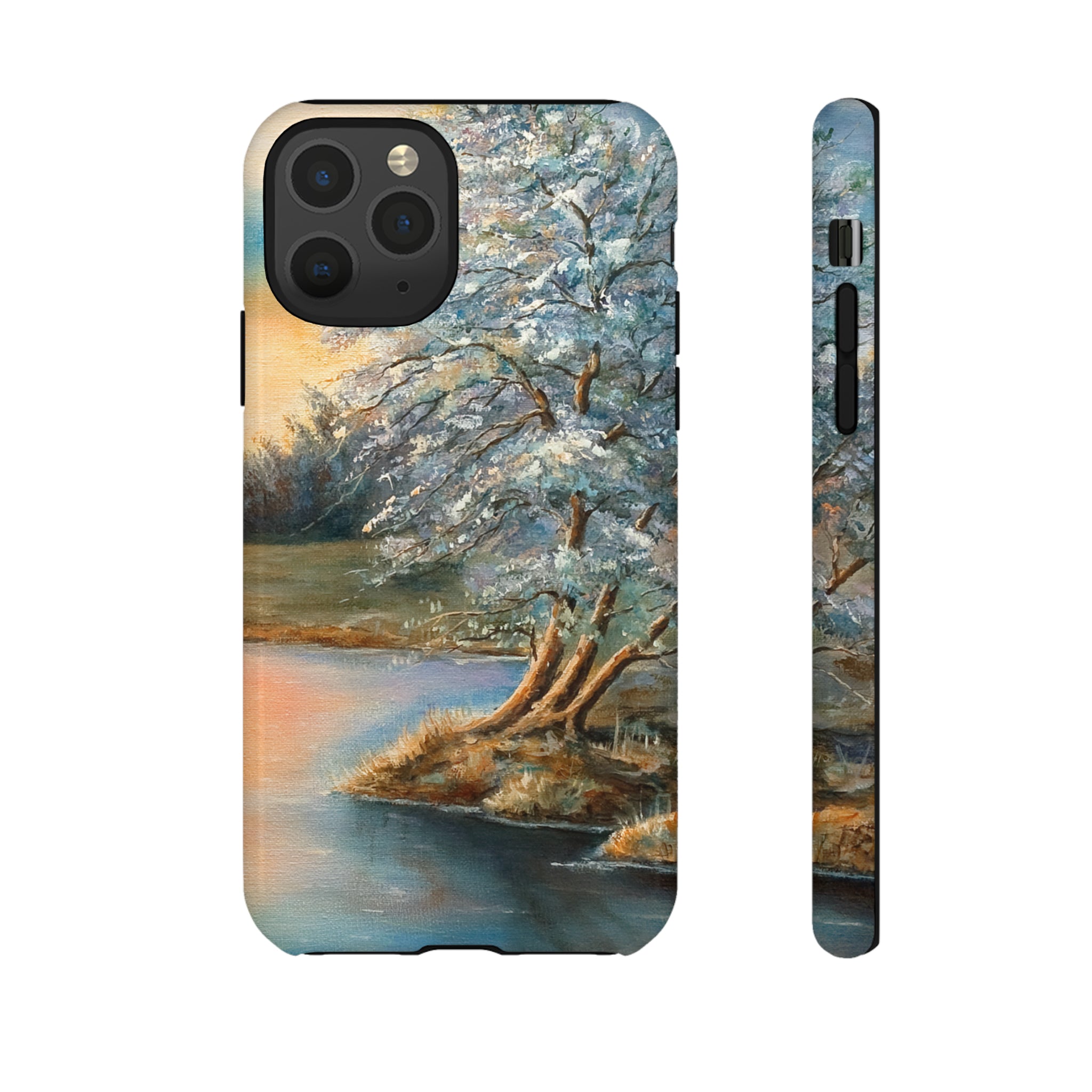 Oil Panting - Sunset on the lake - Protective Phone Case